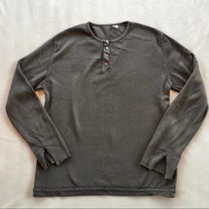 French Connection Taupe Henley Size XL